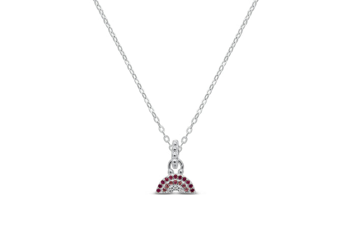Rosy Rainbow Necklace (Silver)