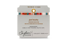 JUST BEACHY - Morse Code Tila Beaded Bracelet