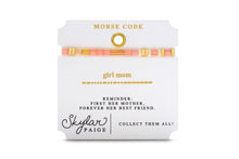GIRL MOM - Morse Code Tila Beaded Bracelet