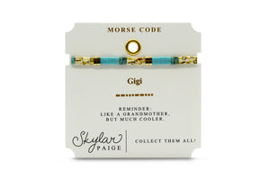 Skylar Paige - GIGI - Morse Code Tila Beaded Bracelet