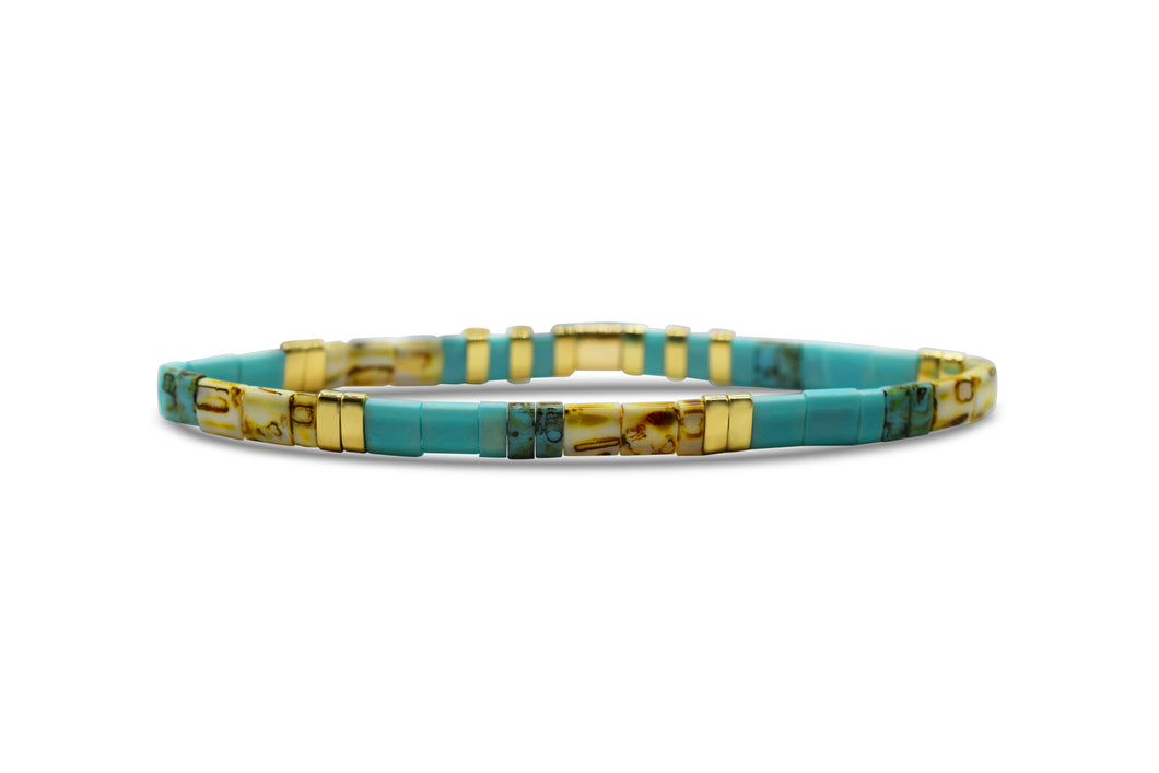 Skylar Paige - GIGI - Morse Code Tila Beaded Bracelet