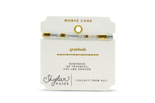GRATITUDE - Morse Code Tila Beaded Bracelet
