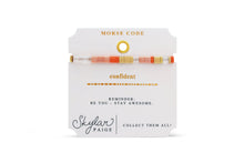 Confident - Morse Code Tila Beaded Bracelet
