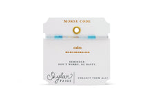 Calm - Morse Code Tila Beaded Bracelet