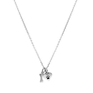 SWISH Necklace - Paw Prints On My Heart