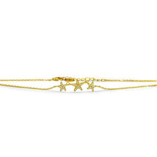 Pavé Dancing Starfish Anklet (Gold)