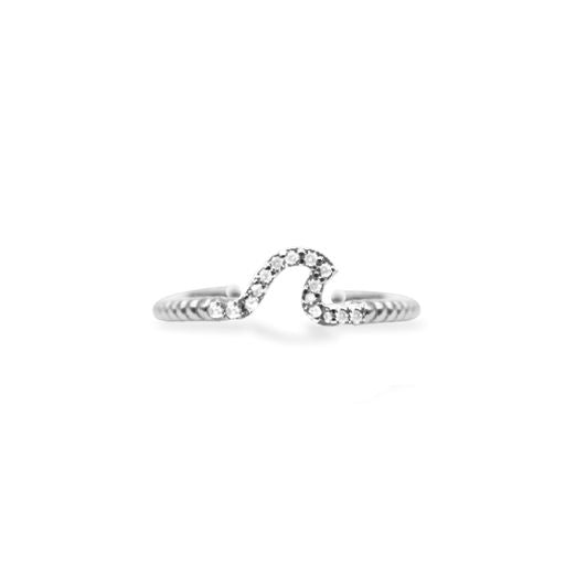 Pavé Ride the Waves Ring (Silver)
