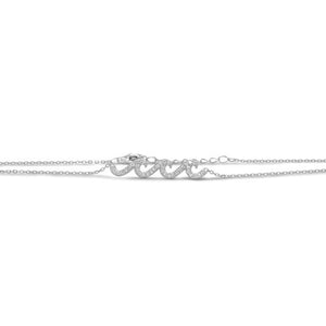 Pavé Rolling Waves Anklet (Silver)