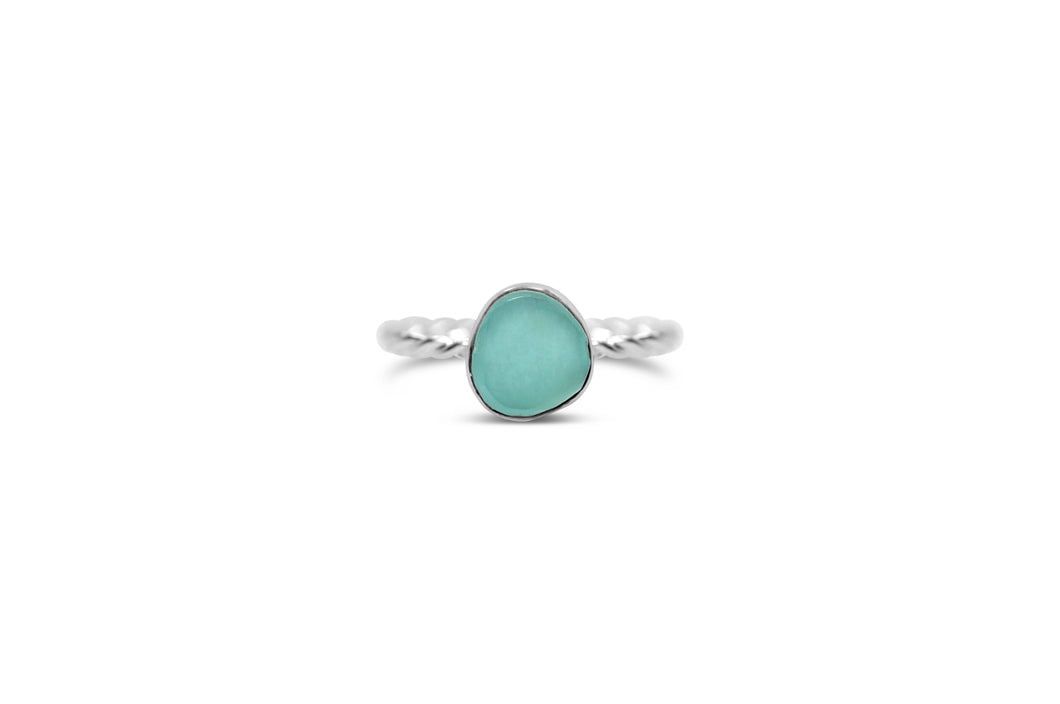 Stia by the Sea Aqua Sea Glass Ring