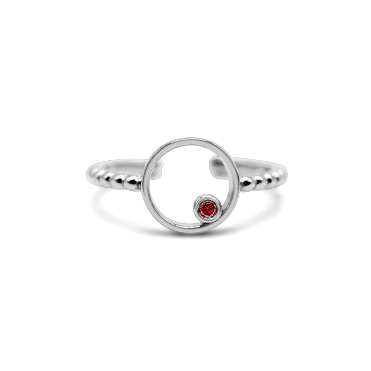 IT FITS! Solo Solitaire Ring (Garnet)