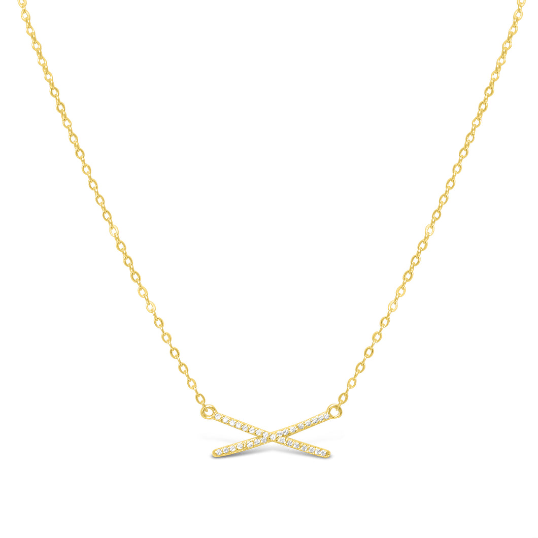 XOXO Chain Necklace Pavé X