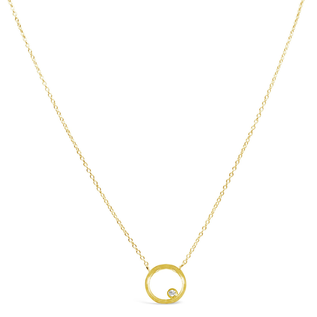 Solo Solitaire Circle Necklace