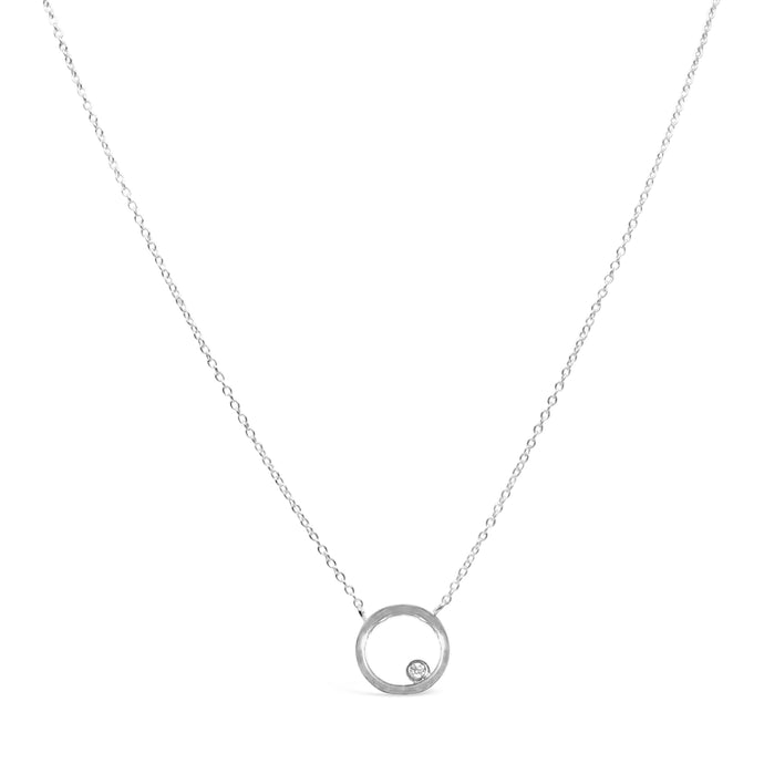 Solo Solitaire Circle Necklace