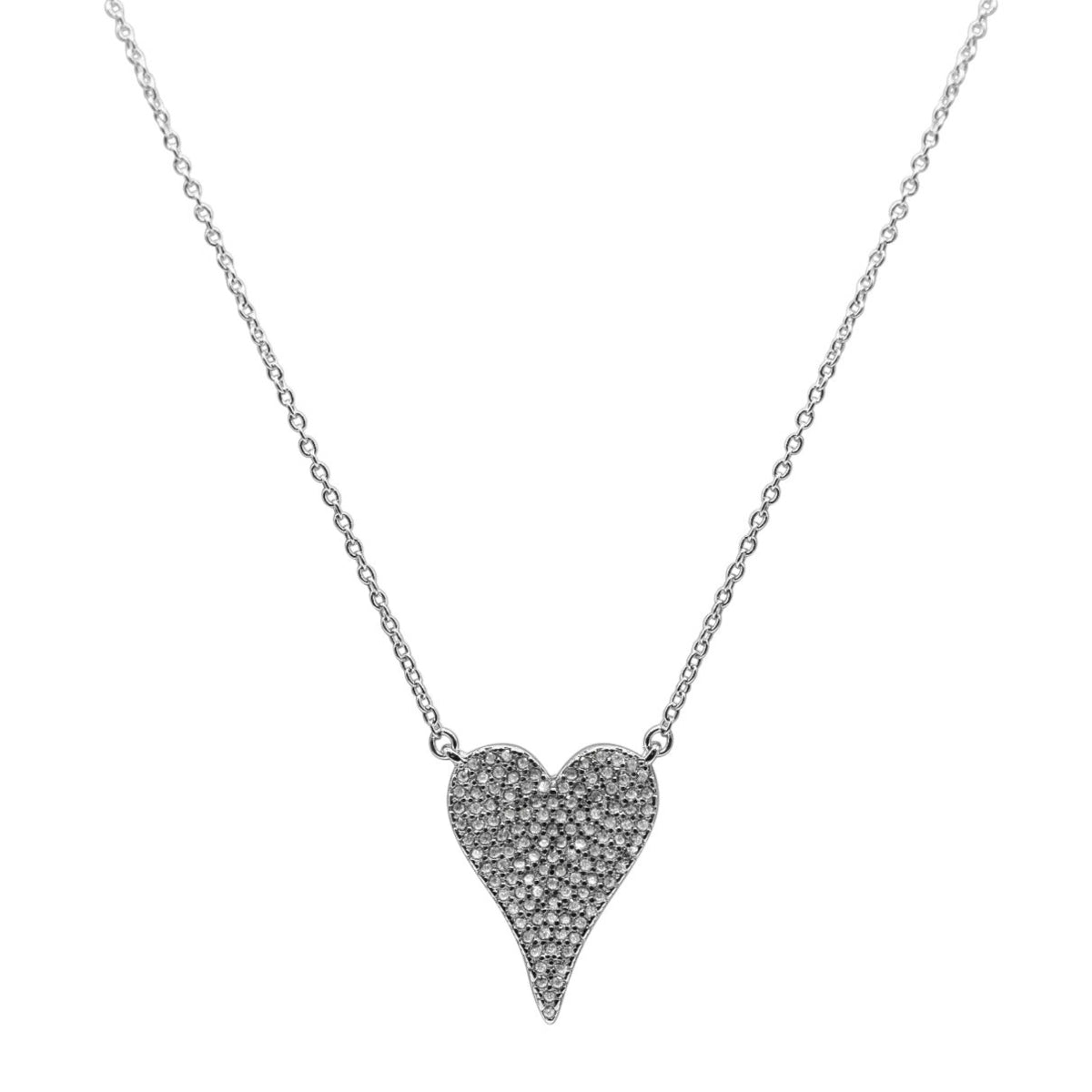 Dripping CZ Heart Necklace – Stia Jewelry