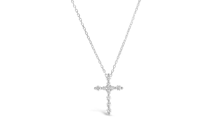 Charm & Chain Necklace Prong Cross