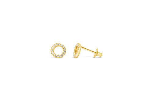 Pavé Circle Sterling Stud