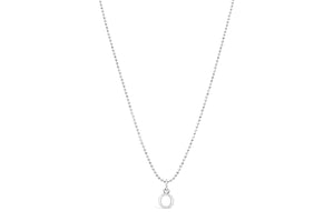 Diamond Cut Love Letter Necklace "O"