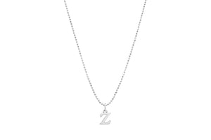 Diamond Cut Love Letter Necklace "Z"