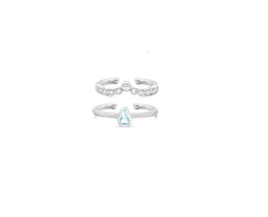 Pretty Little Rings!  Stacking Set Boxed Halo Teardrop