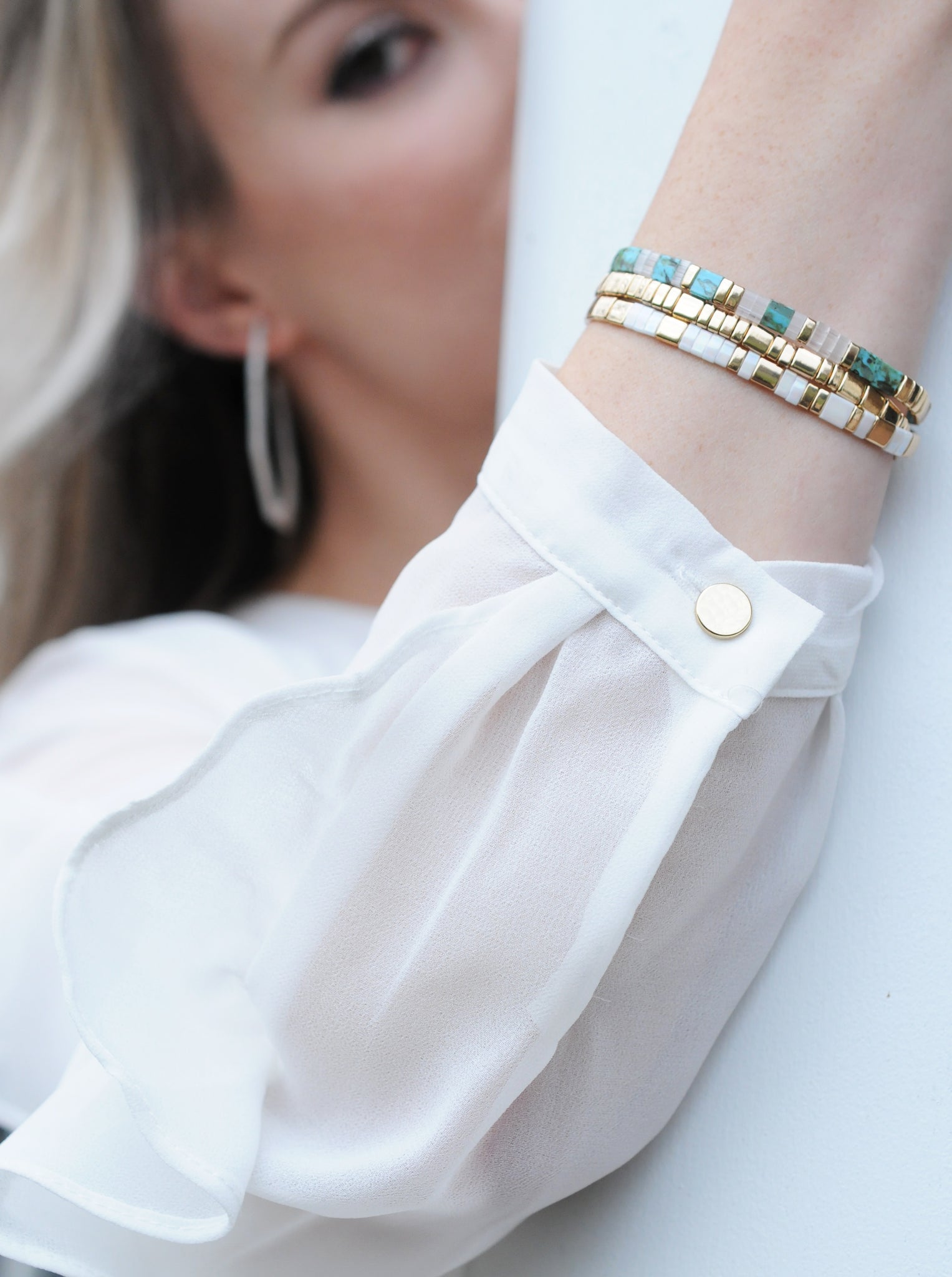 Skylar Paige - SELF LOVE - Morse Code Tila Beaded Bracelet - Liberated –  Stia Jewelry