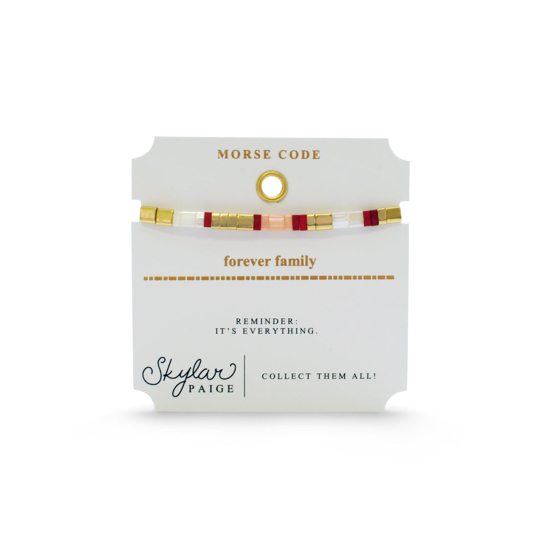 Skylar Paige - FOREVER FAMILY - Morse Code Tila Beaded Bracelet Skylar Paige - FOREVER FAMILY - Morse Code Tila Beaded Bracelet