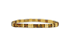 Skylar Paige - SELF LOVE - Morse Code Tila Beaded Bracelet - Trusting Tortoise