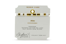 Skylar Paige - SHINE - Morse Code Tila Beaded Bracelet - Positive Pearl