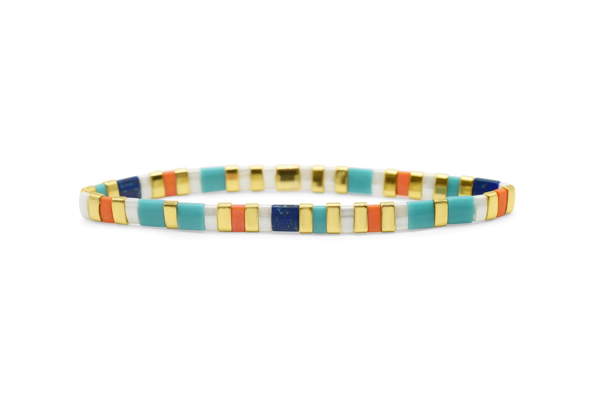 ブレスレット Summer Sky Bracelet Vibrant Shades Aquamarine, Blue Topaz & White Lab-Created