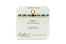 Skylar Paige - BELIEVE - Morse Code Tila Beaded Bracelet - Feminine Fiesta
